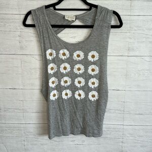 Fifty Street Twist Open Back Floral Tank | SIZE S